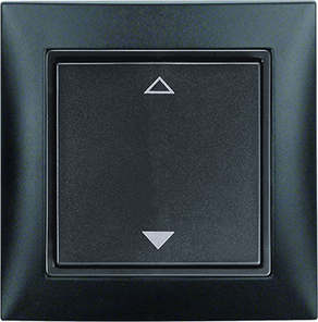 Schalter 55x55 2-Kanal Jalousie Berker anthrazit