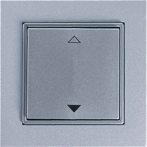 Schalter 55x55 2-Kanal Jalousie Gira aluminium