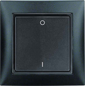 Schalter 55x55 2-Kanal Licht Berker anthrazit