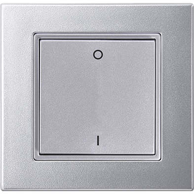 Schalter 55x55 2-Kanal Licht Merten aluminium