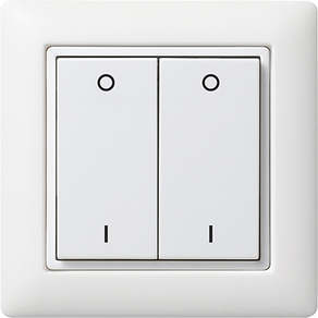 Schalter 55x55 4-Kanal Licht Gira reinweiß matt