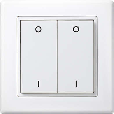 Schalter 55x55 4-Kanal Licht Merten polarweiß