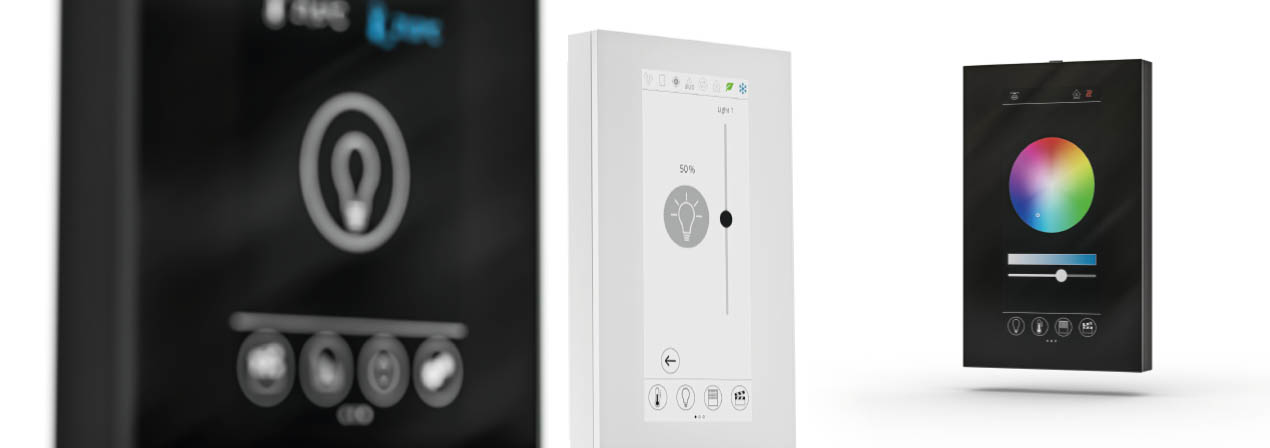 thanos EVO Raumbediengerät Makroaufnahme der Glasoberfläche